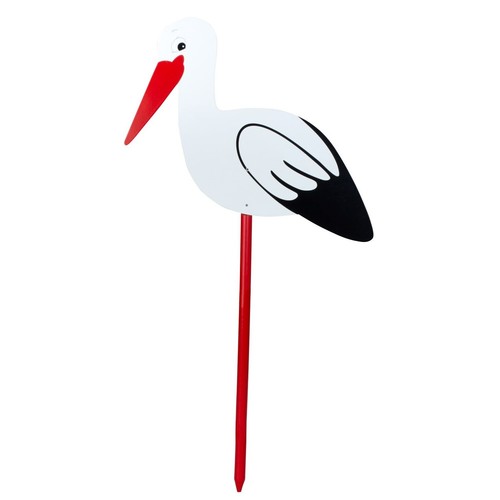 Storch mit stab 100cm - stab, holz