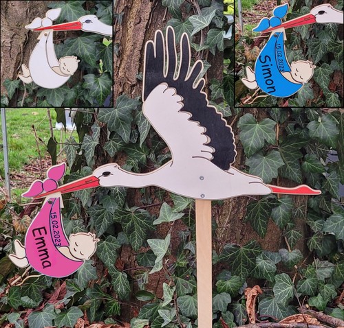 Storch zur geburt geschenk - storch,