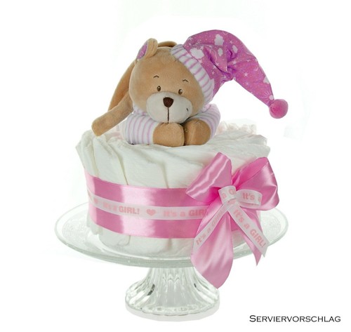 Windeltorte mädchen babyrosa - mädchen,