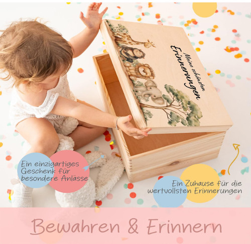 Baby erinnerungsbox holz - baby,