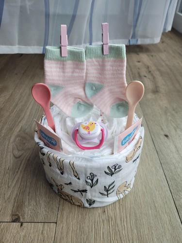 Windeltorte baby mädchen - windeltorte,