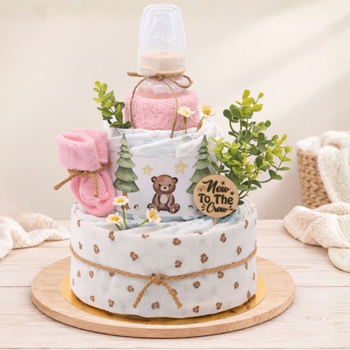Windeltorte wald rosa - windeltorte,
