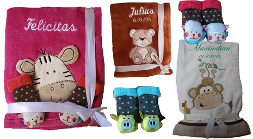 Babydecke mit namen - babydecke, +