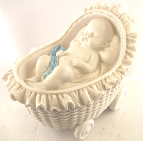Babywiege blau spardose - blau,